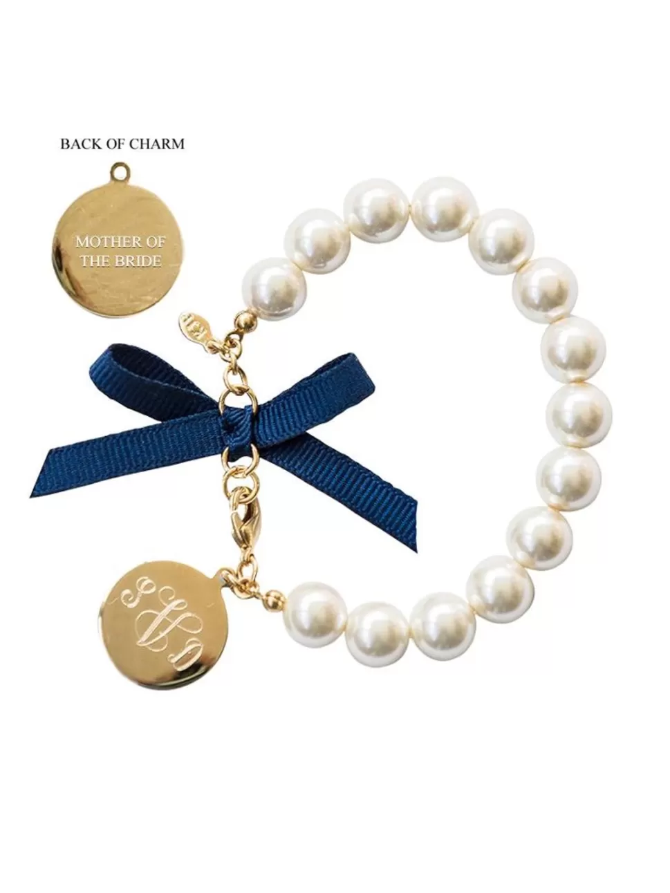 Kiel James Patrick Classy Girls Wear Pearls Monogram Wedding Bracelet