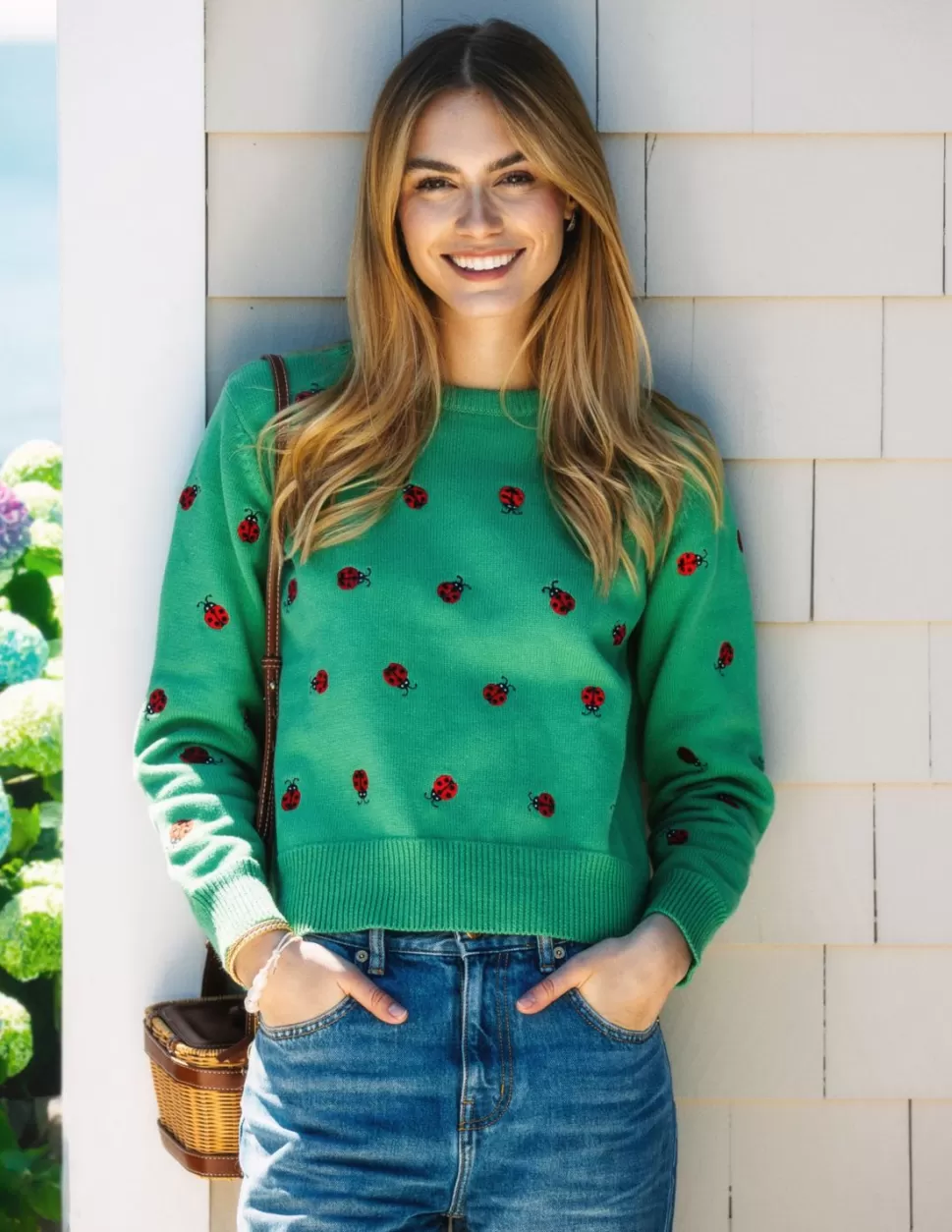 Women Kiel James Patrick Garden Ladybug Sweater