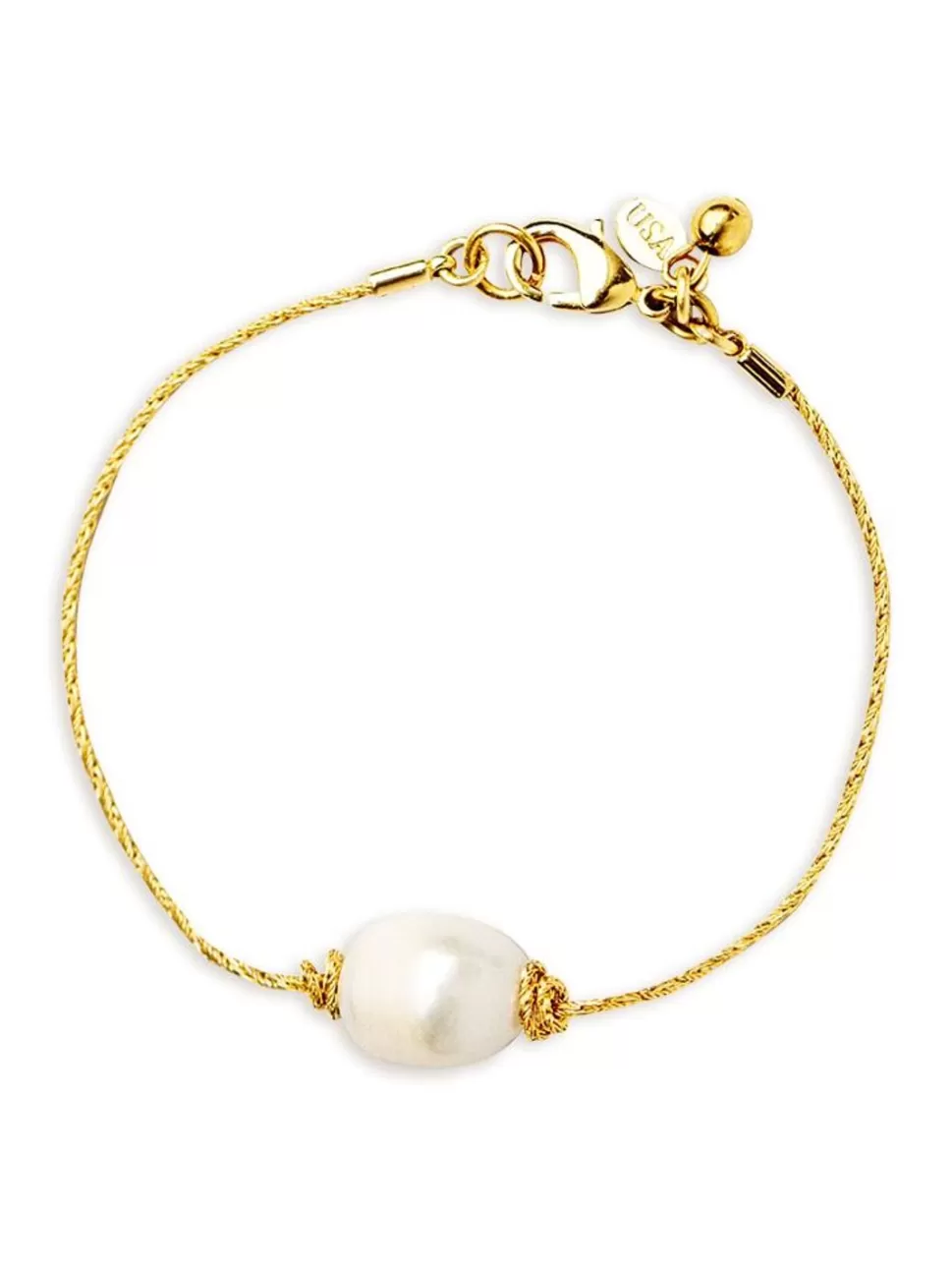 Kiel James Patrick Golden Tide Pearl Knot Bracelet