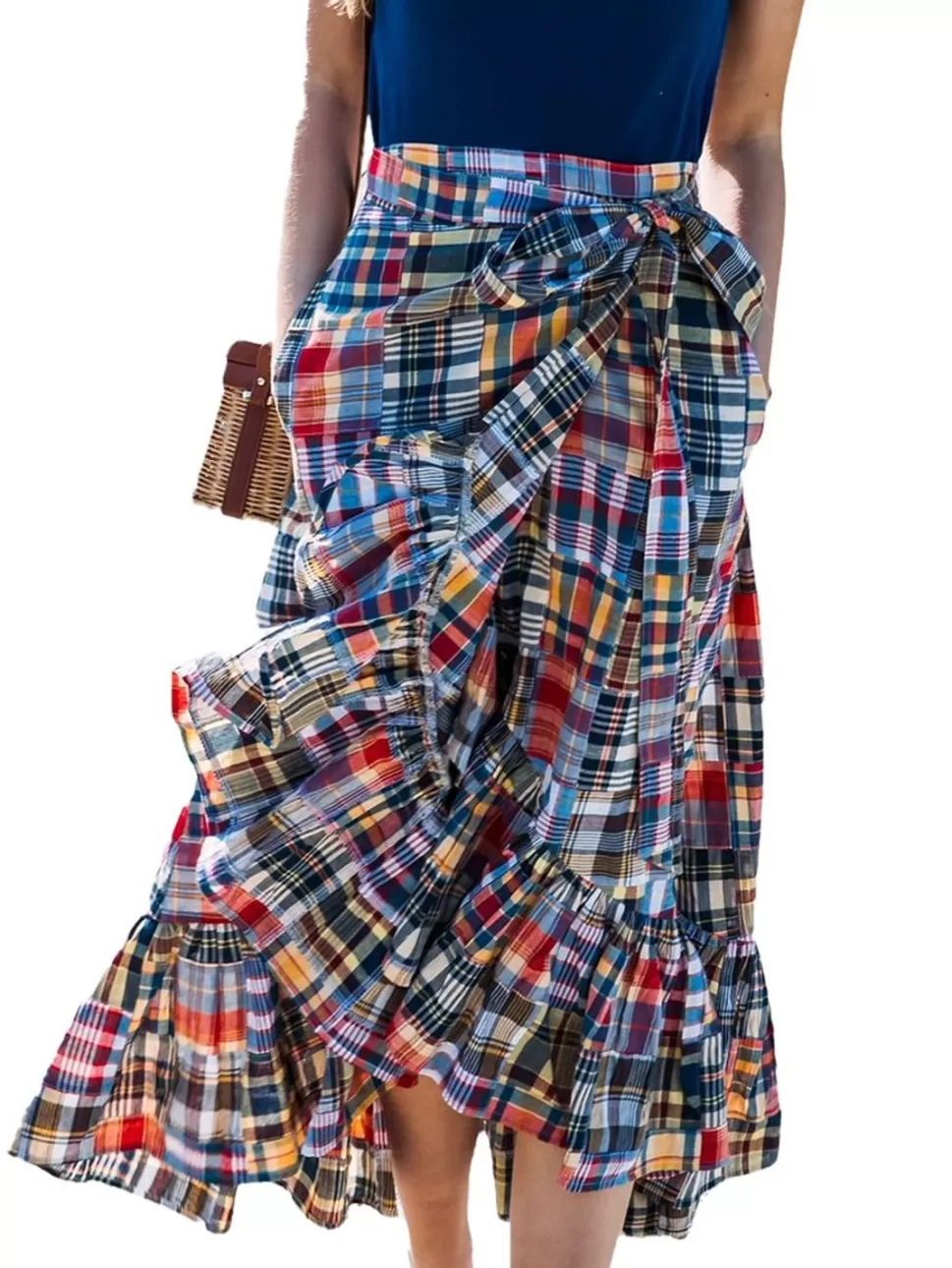 Women Kiel James Patrick Jacqueline Patchwork Madras Skirt