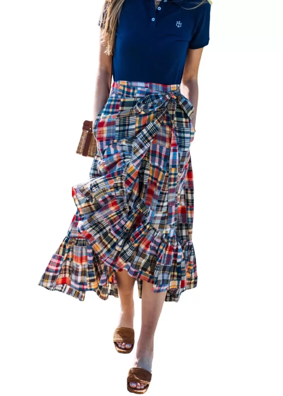 Women Kiel James Patrick Jacqueline Patchwork Madras Skirt