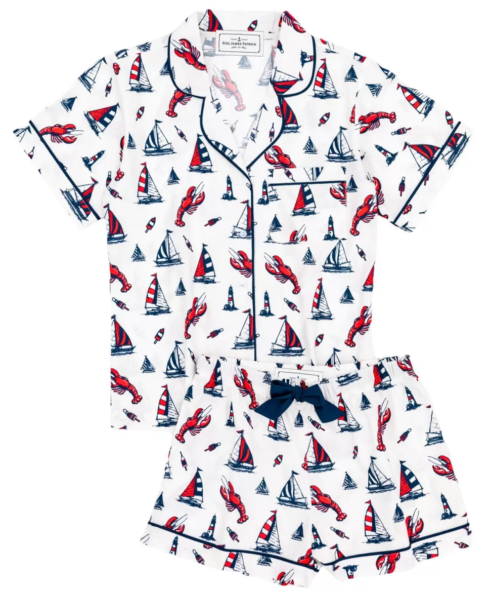 Women Kiel James Patrick Lobster Buoy Drawstring Shorts Pajama Set