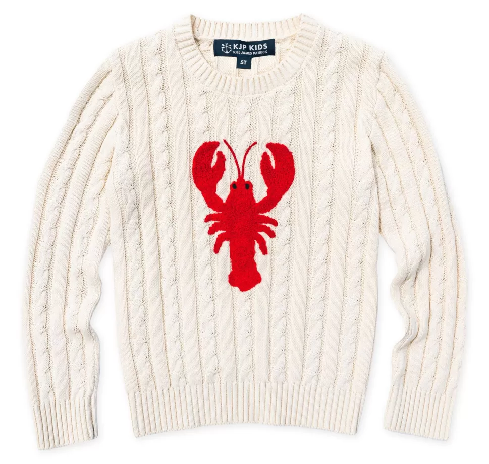 Kids Kiel James Patrick Lobster Cable Knit Kids Sweater