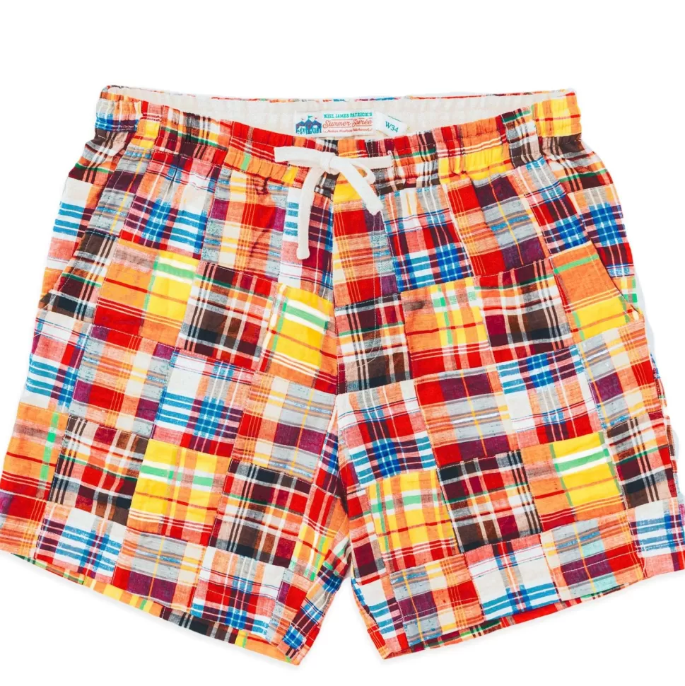 Men Kiel James Patrick Nantucket Drawstring Madras Shorts