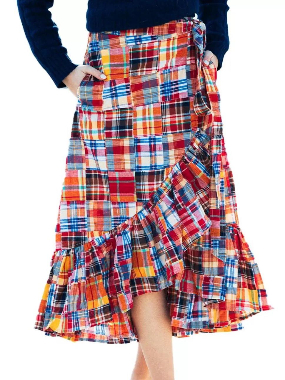 Women Kiel James Patrick Nantucket Soiree Madras Skirt