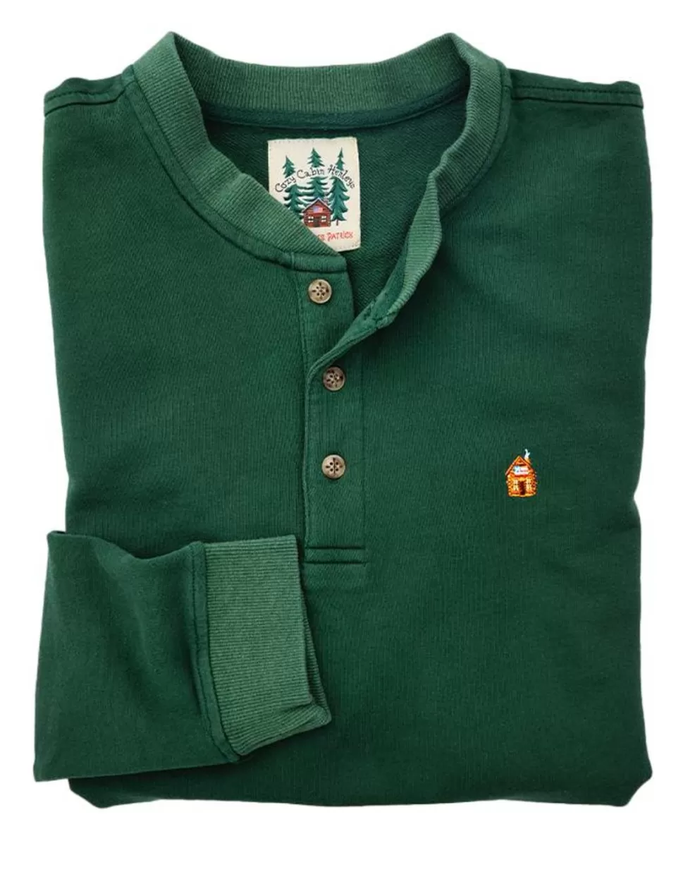 Men Kiel James Patrick Rustic Cabin Pine Henley