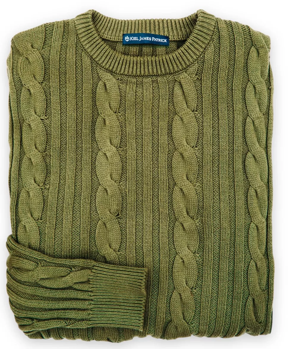 Men Kiel James Patrick The Bedford Cable Knit Sweater