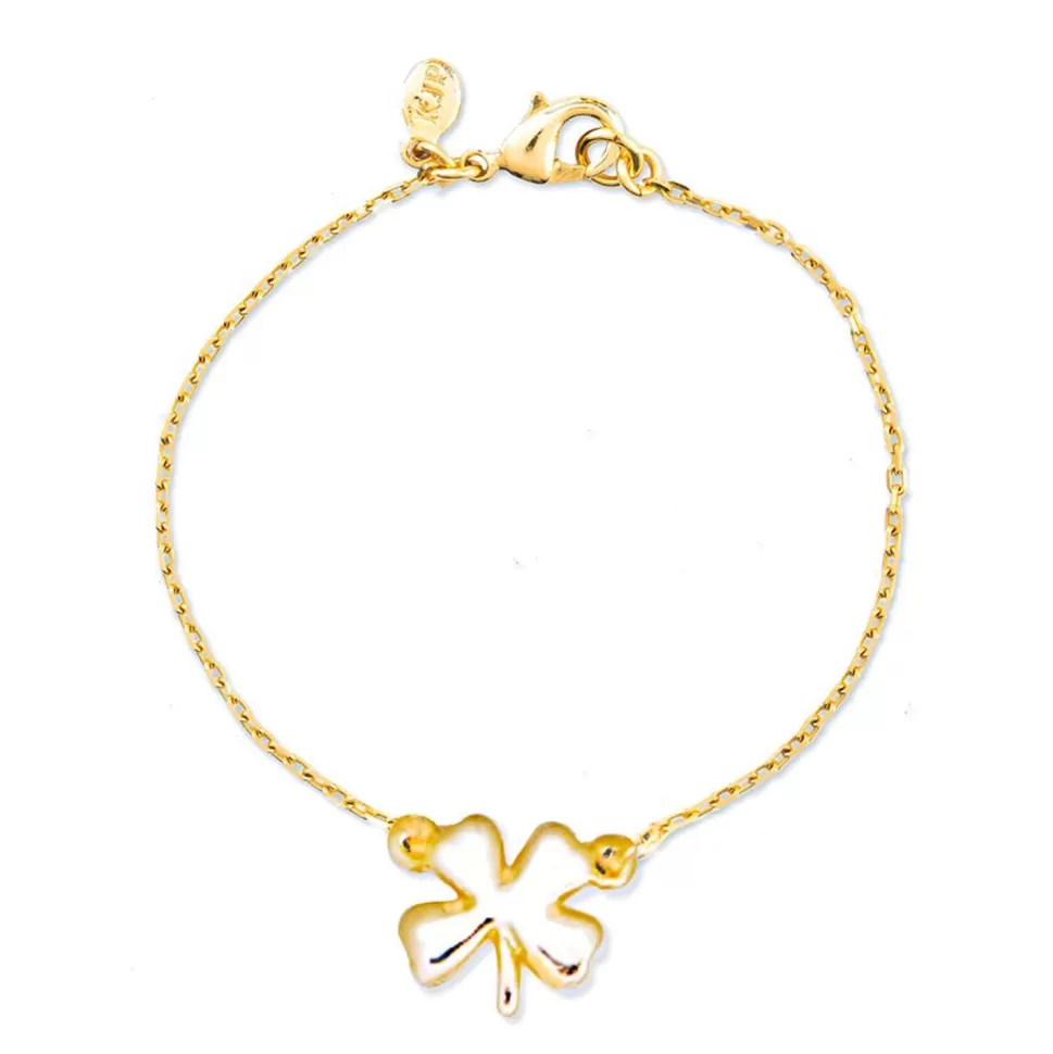 Kiel James Patrick The Gold Four Leaf Clover Bracelet