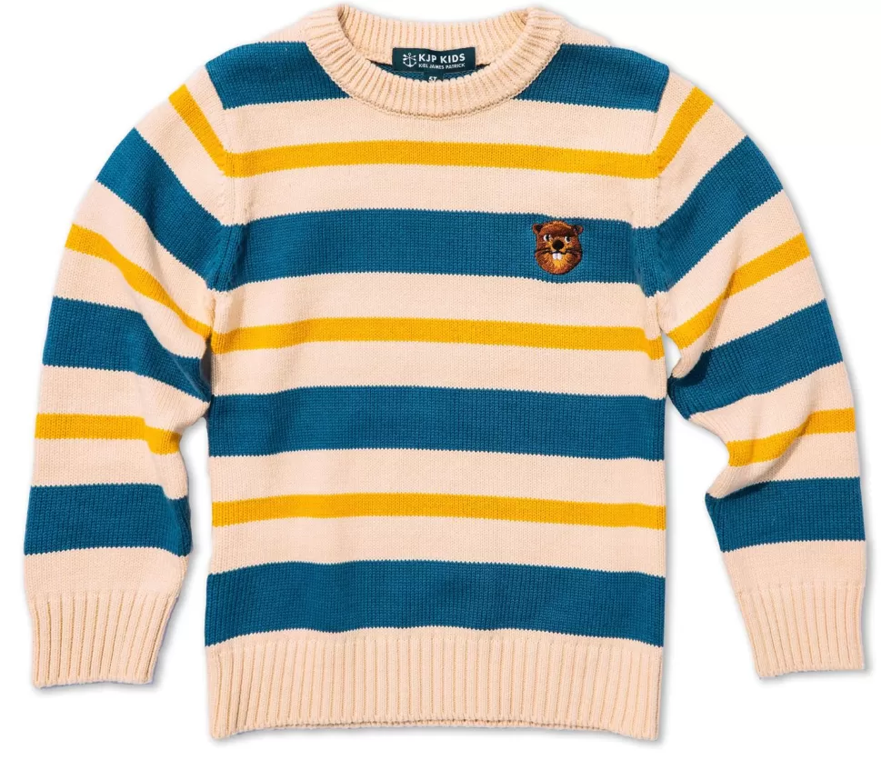 Kids Kiel James Patrick Wilderness Beaver Striped Kids Sweater